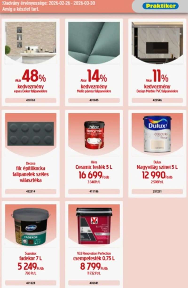 Praktiker Praktiker akciós újság 15 oldal