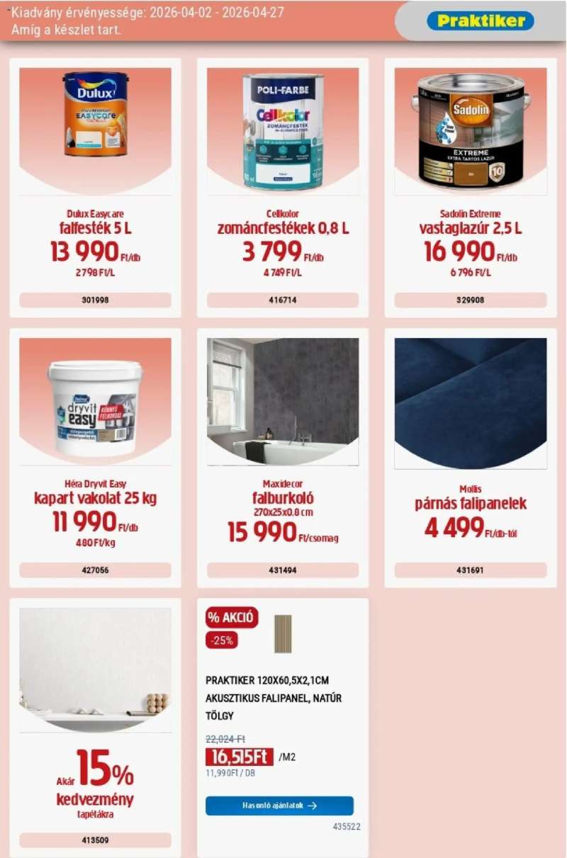 Praktiker Praktiker akciós újság 9 oldal