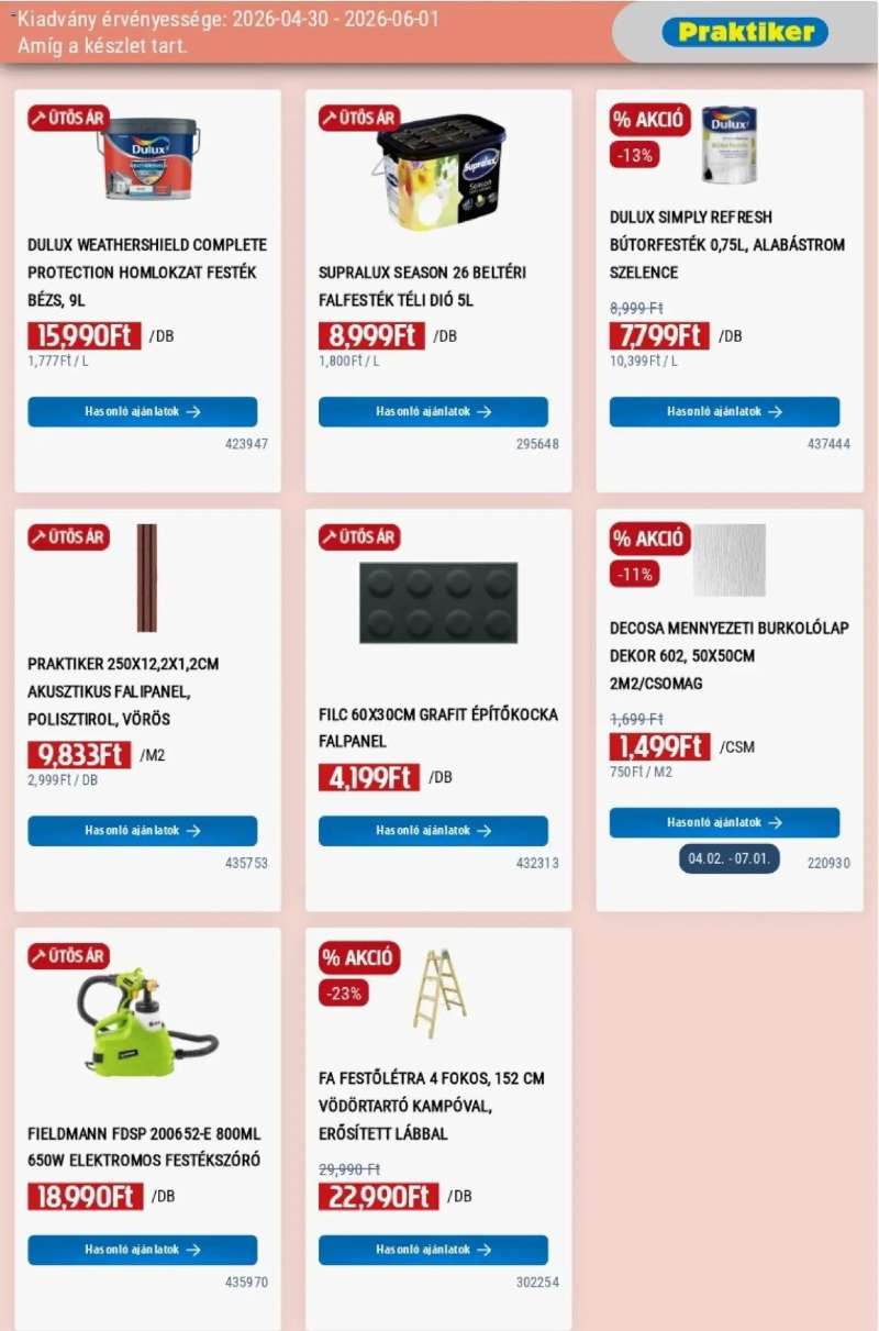 Praktiker Praktiker akciós újság 11 oldal