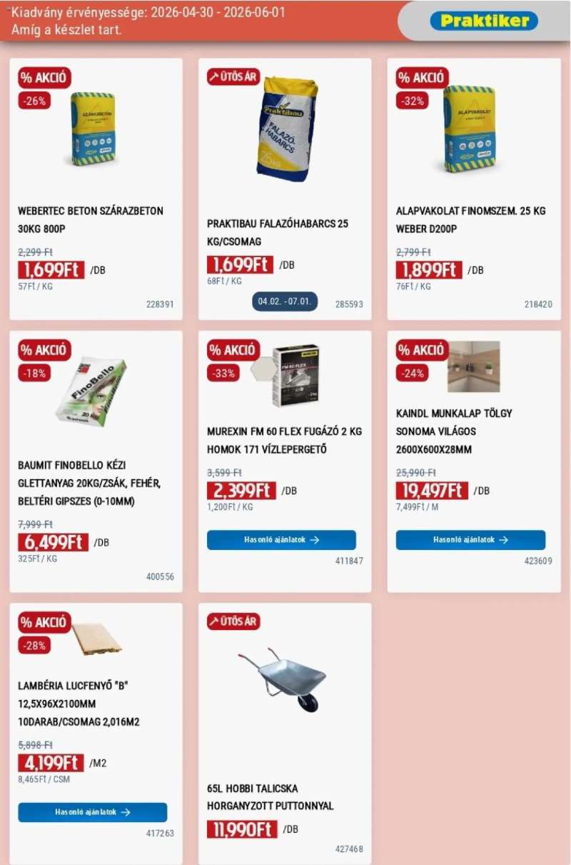 Praktiker Praktiker akciós újság 13 oldal