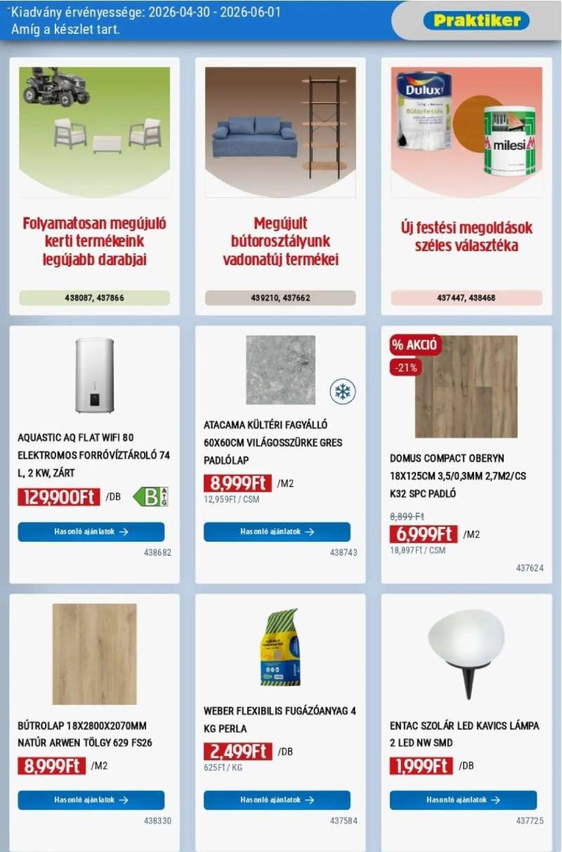 Praktiker Praktiker akciós újság 29 oldal