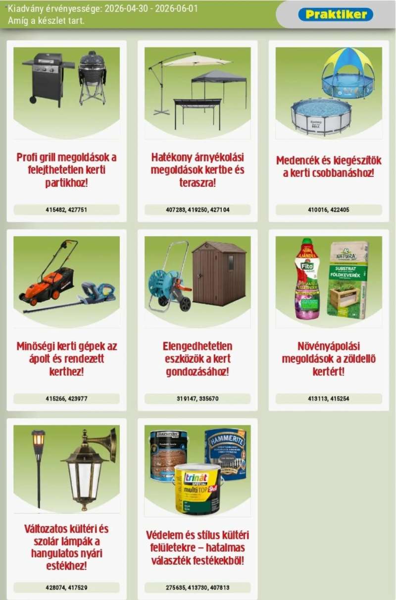 Praktiker Praktiker akciós újság 3 oldal