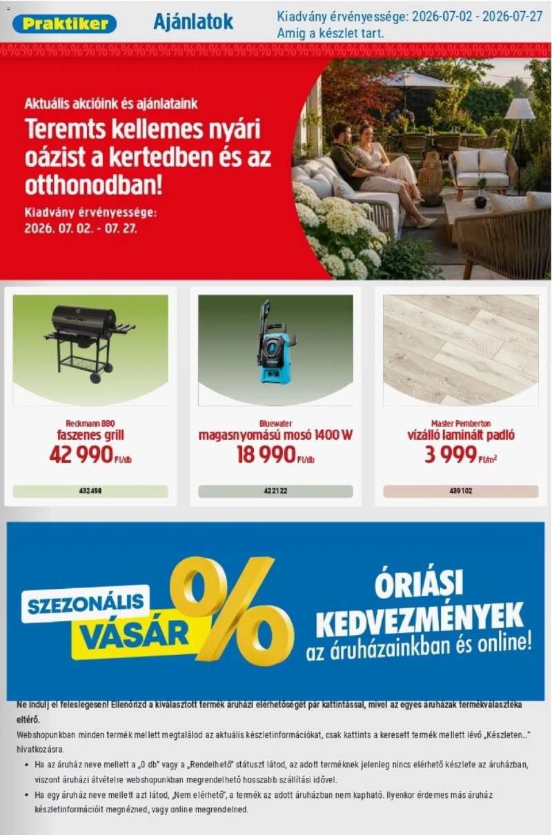 Praktiker Praktiker akciós újság 1 oldal