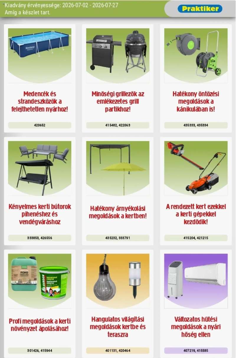 Praktiker Praktiker akciós újság 3 oldal