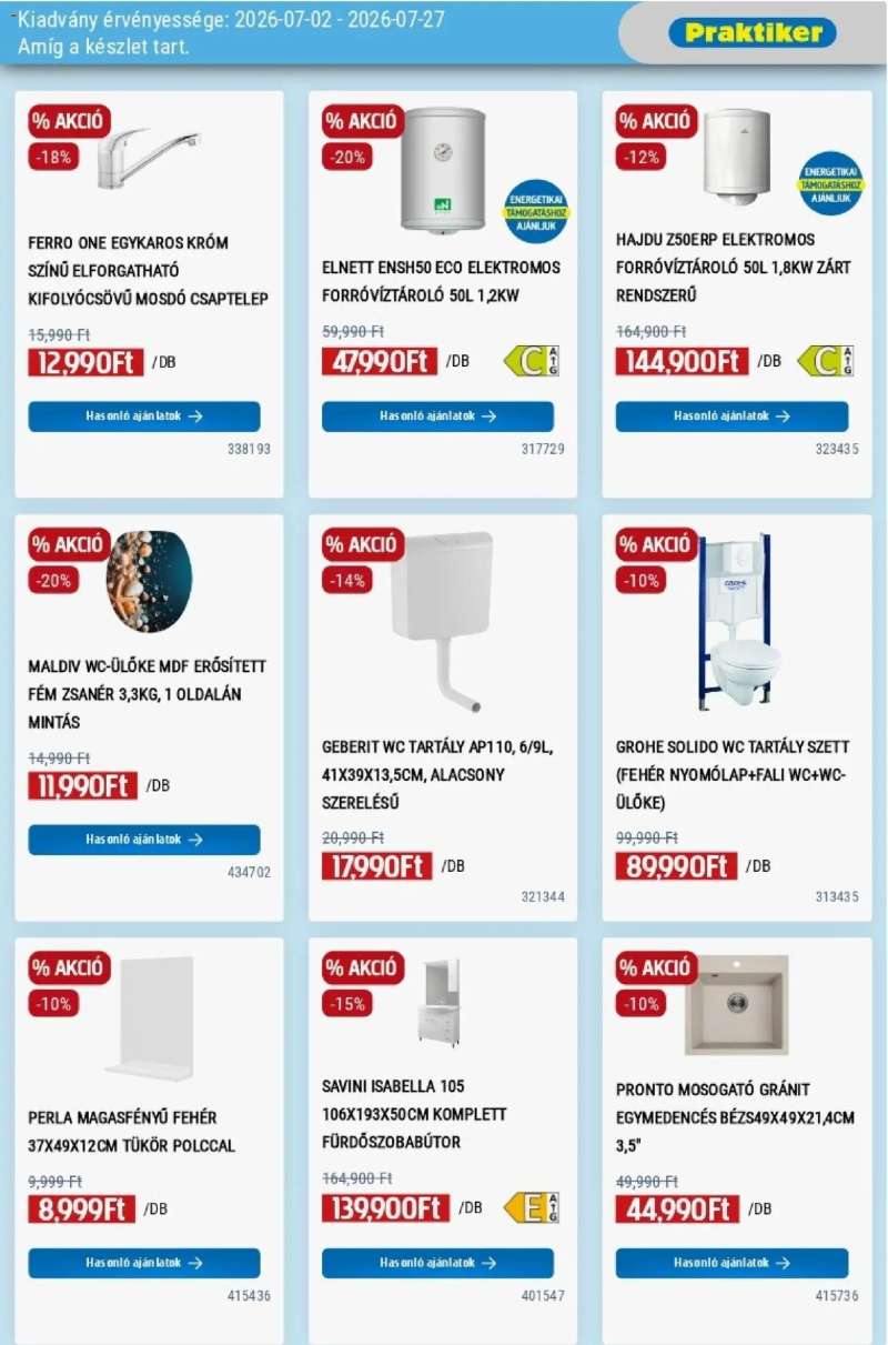 Praktiker Praktiker akciós újság 9 oldal