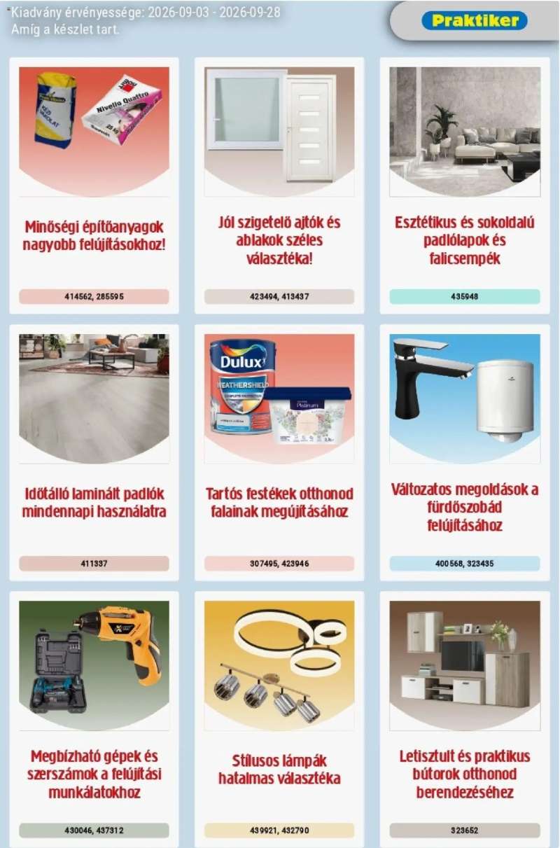 Praktiker Praktiker akciós újság 3 oldal