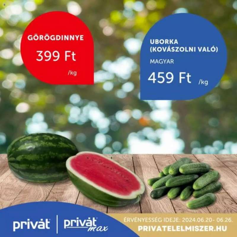 PRIVÁT Gyümölcsök és zöldségek 1 oldal