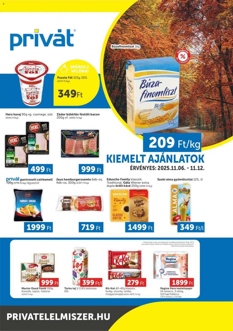PRIVÁT Akciós újság PRIVÁT 1 oldal