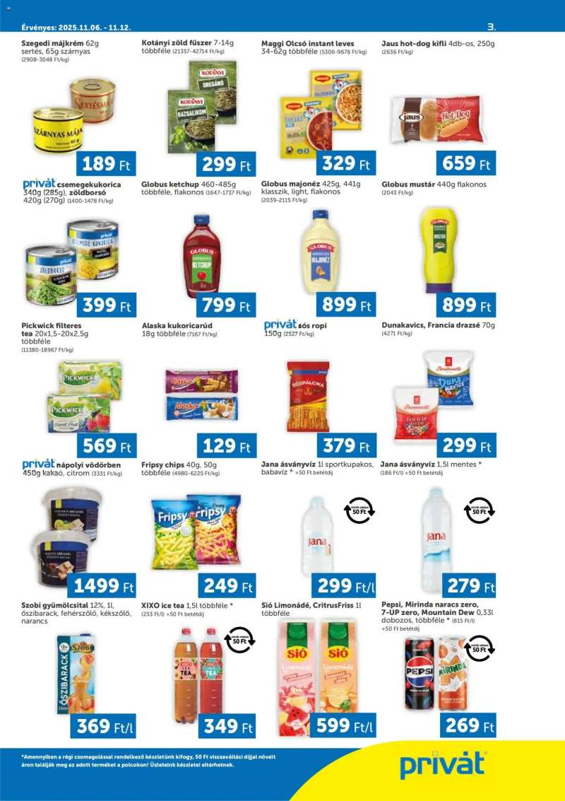 PRIVÁT Akciós újság PRIVÁT 3 oldal