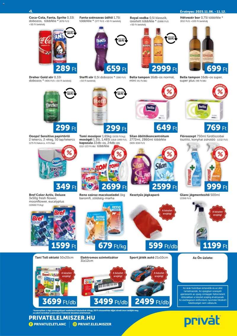 PRIVÁT Akciós újság PRIVÁT 4 oldal