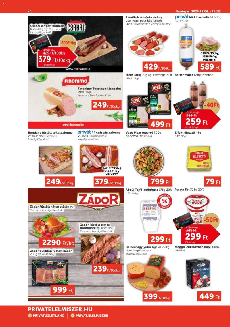 PRIVÁT Aktuális szórólap MAX 2 oldal