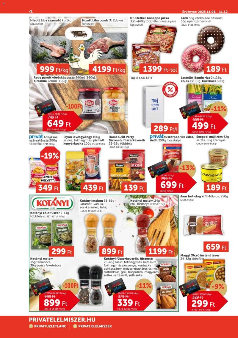 PRIVÁT Aktuális szórólap MAX 4 oldal