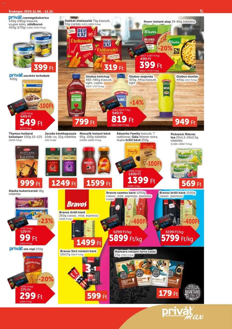 PRIVÁT Aktuális szórólap MAX 5 oldal