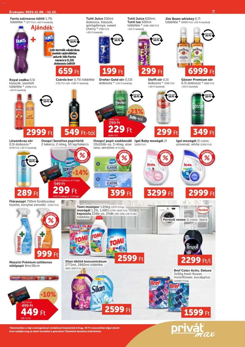 PRIVÁT Aktuális szórólap MAX 7 oldal