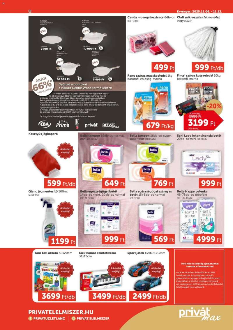 PRIVÁT Aktuális szórólap MAX 8 oldal