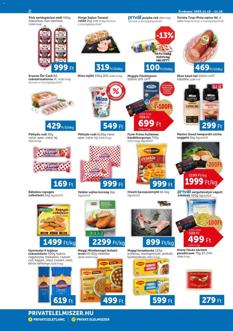 PRIVÁT Akciós újság PRIVÁT 2 oldal