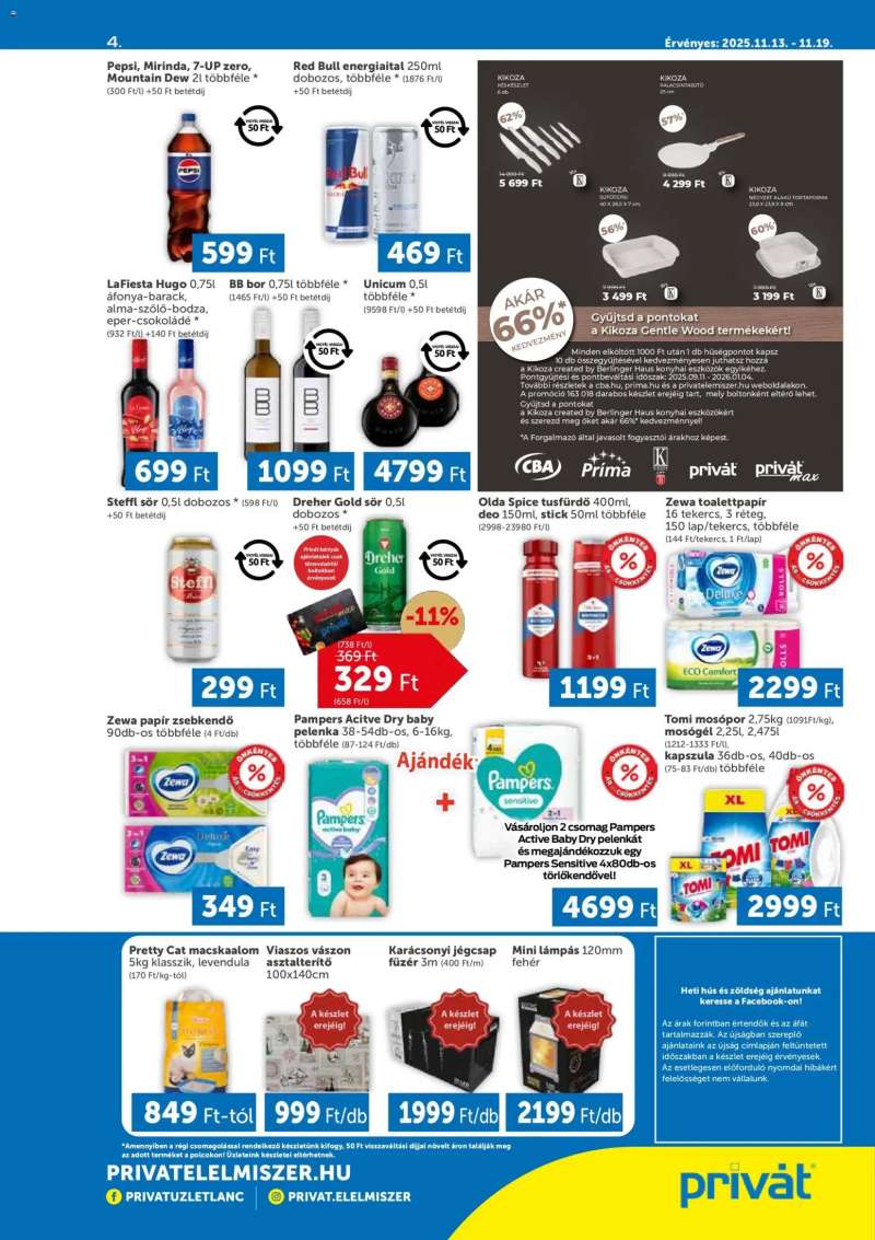 PRIVÁT Akciós újság PRIVÁT 4 oldal
