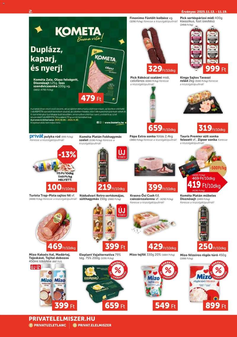 PRIVÁT Aktuális szórólap MAX 2 oldal