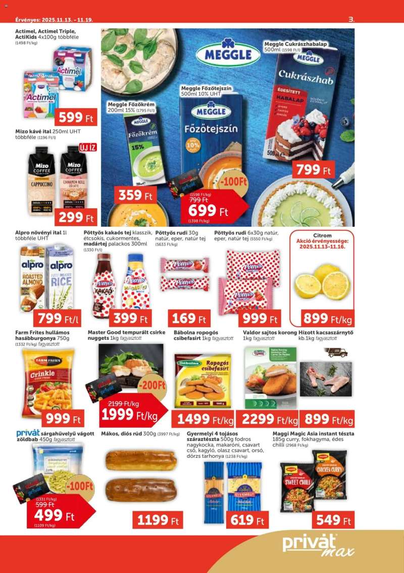 PRIVÁT Aktuális szórólap MAX 3 oldal