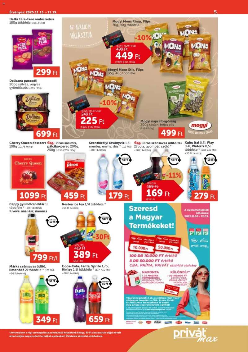 PRIVÁT Aktuális szórólap MAX 5 oldal