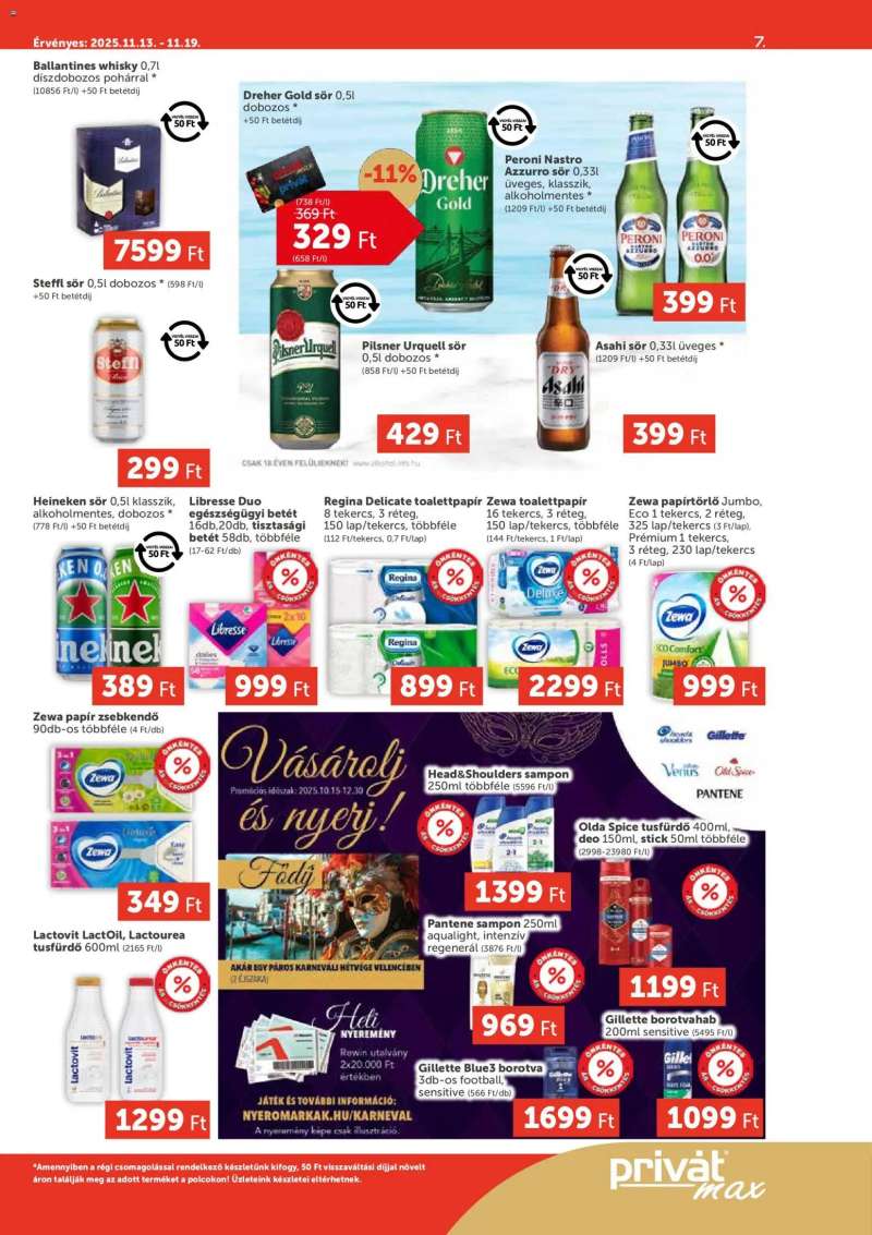 PRIVÁT Aktuális szórólap MAX 7 oldal