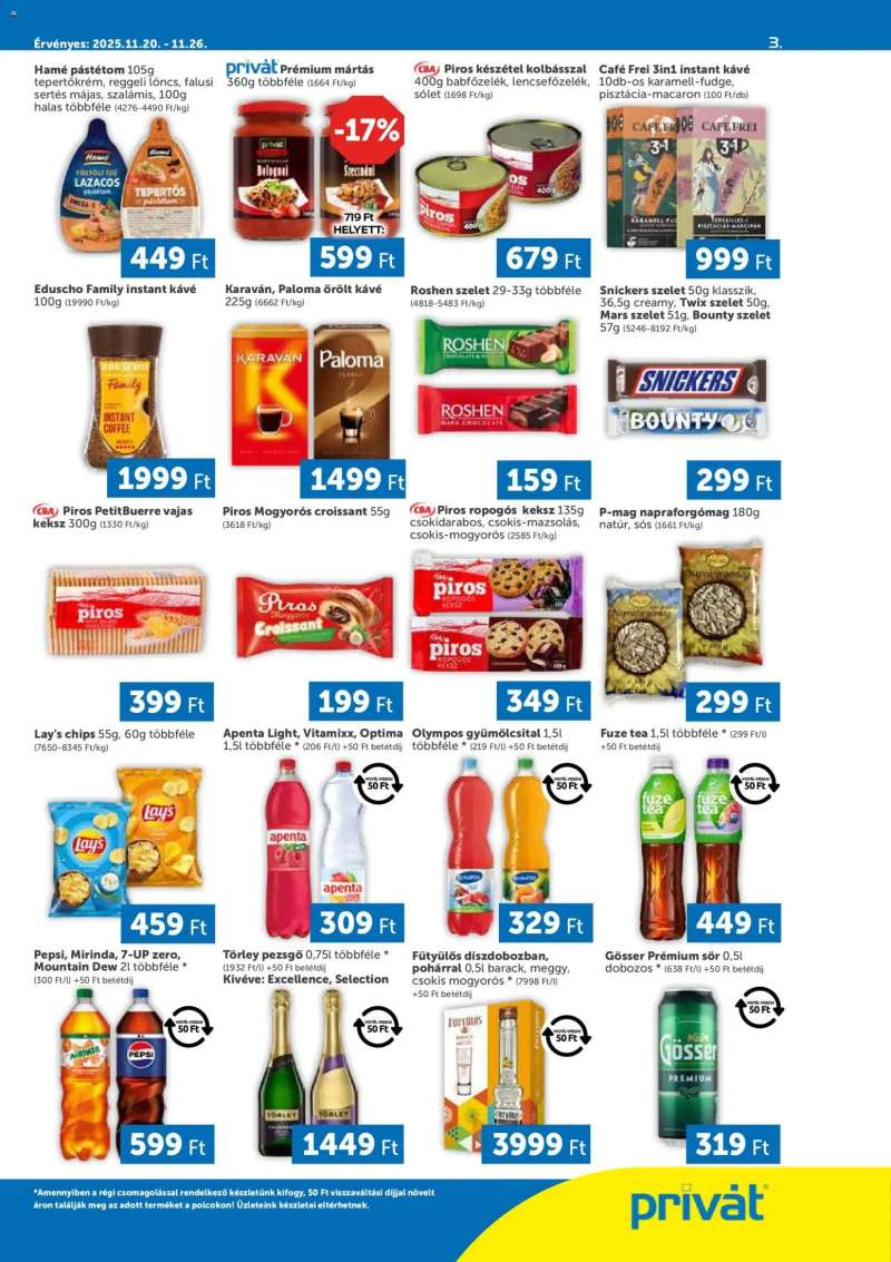 PRIVÁT Akciós újság PRIVÁT 3 oldal