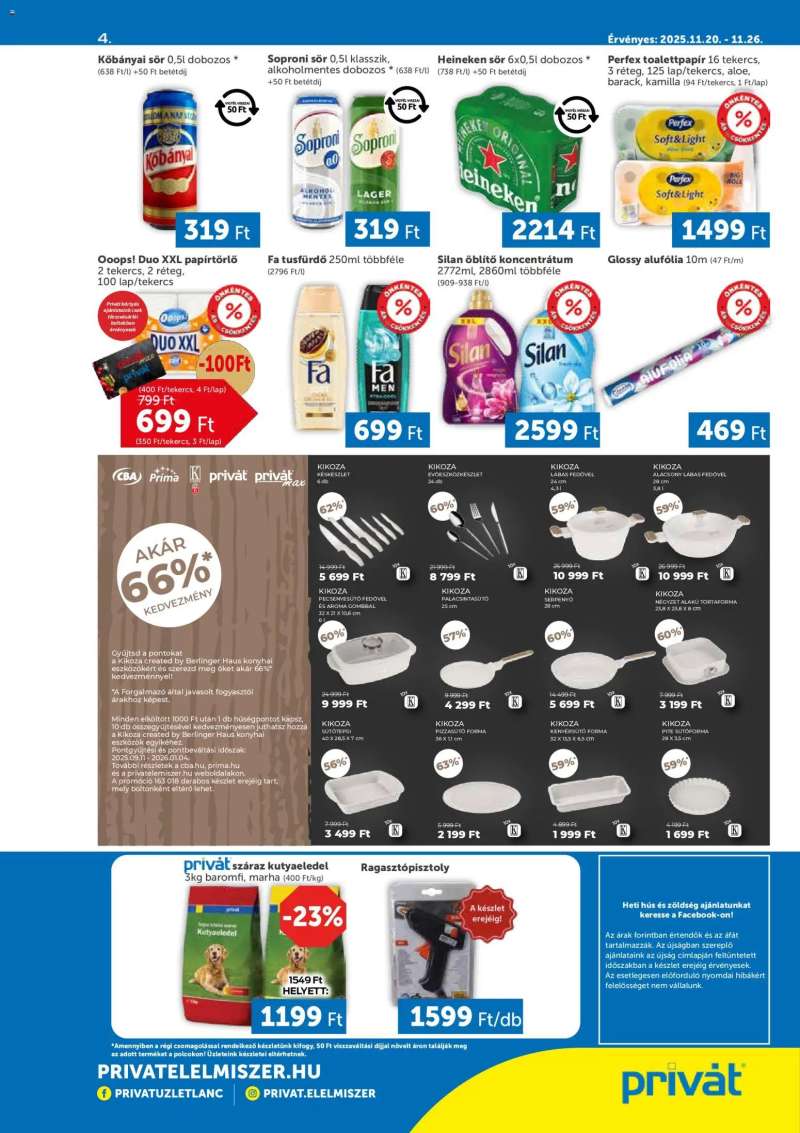 PRIVÁT Akciós újság PRIVÁT 4 oldal