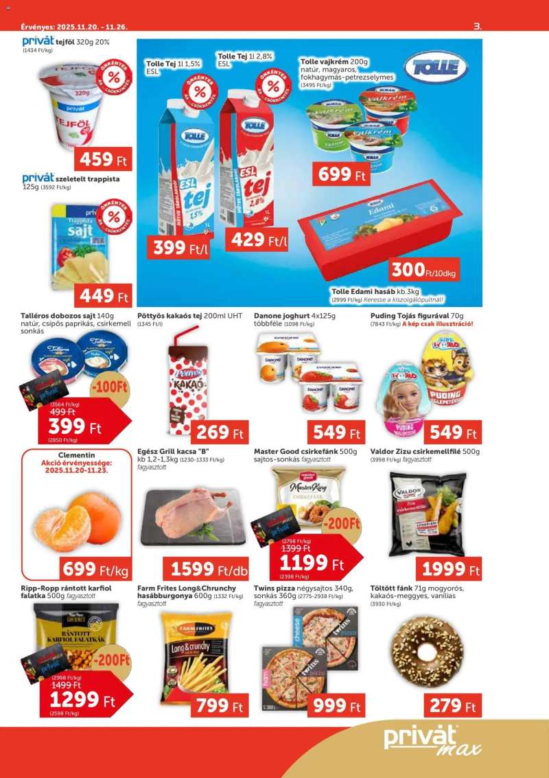 PRIVÁT Aktuális szórólap MAX 3 oldal