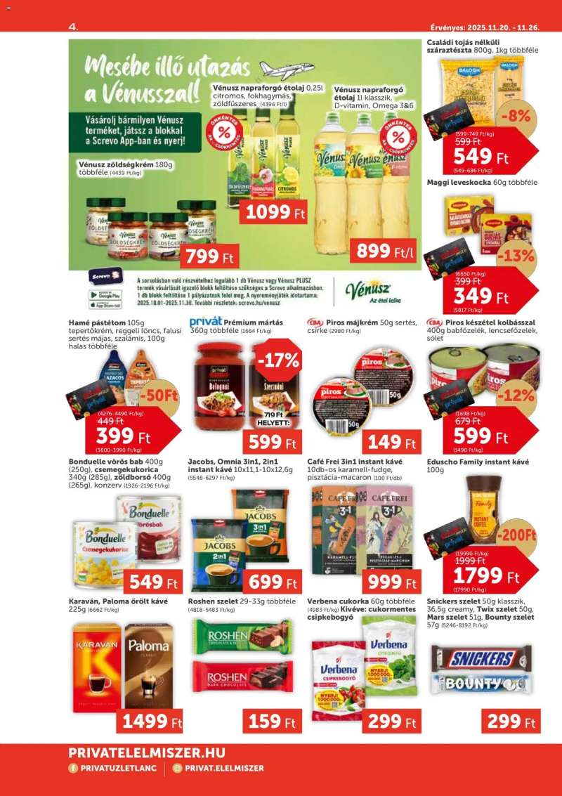 PRIVÁT Aktuális szórólap MAX 4 oldal