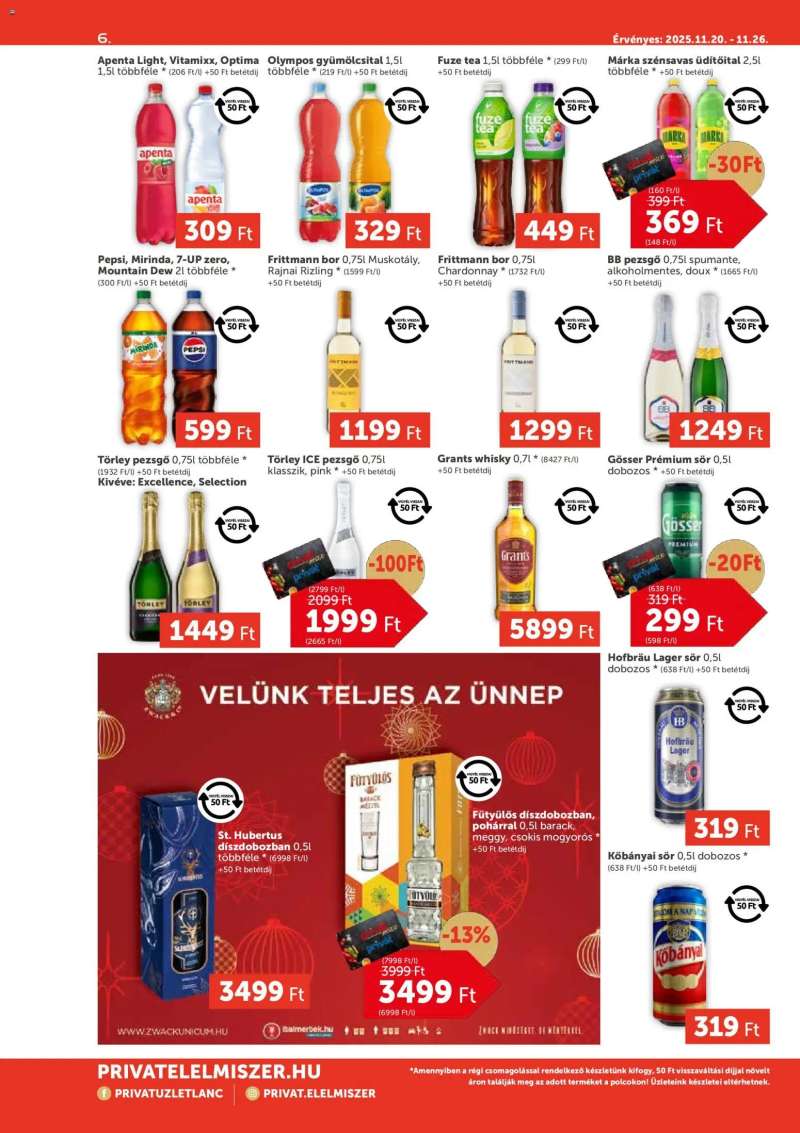 PRIVÁT Aktuális szórólap MAX 6 oldal