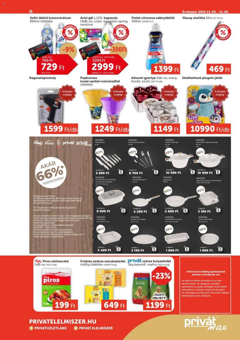 PRIVÁT Aktuális szórólap MAX 8 oldal