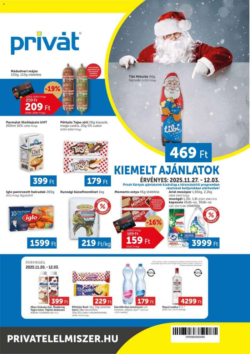 PRIVÁT Akciós újság PRIVÁT 1 oldal