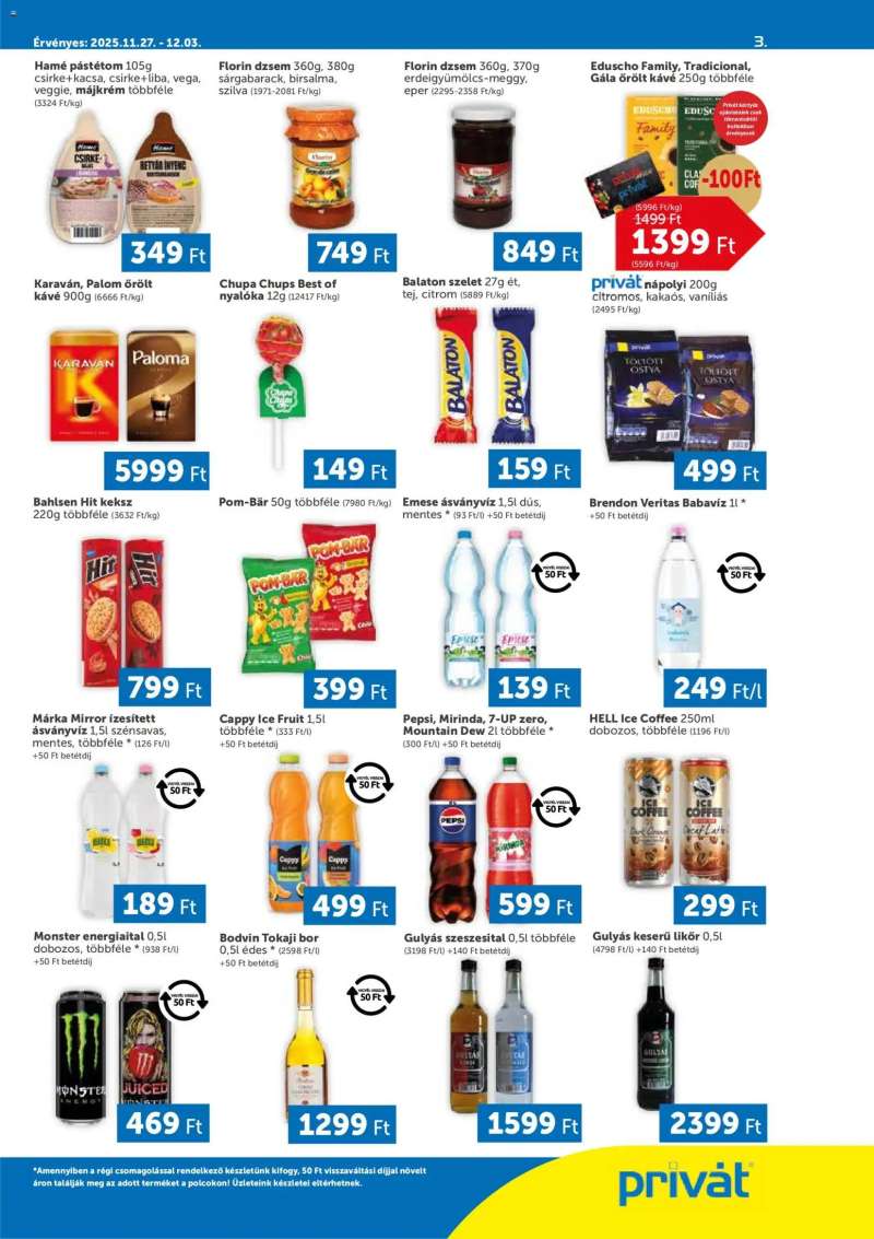 PRIVÁT Akciós újság PRIVÁT 3 oldal