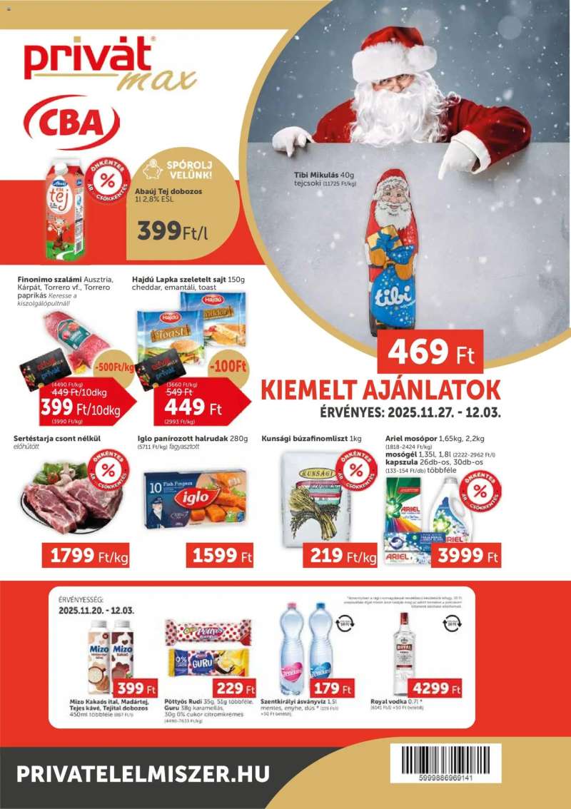 PRIVÁT Aktuális szórólap MAX 1 oldal