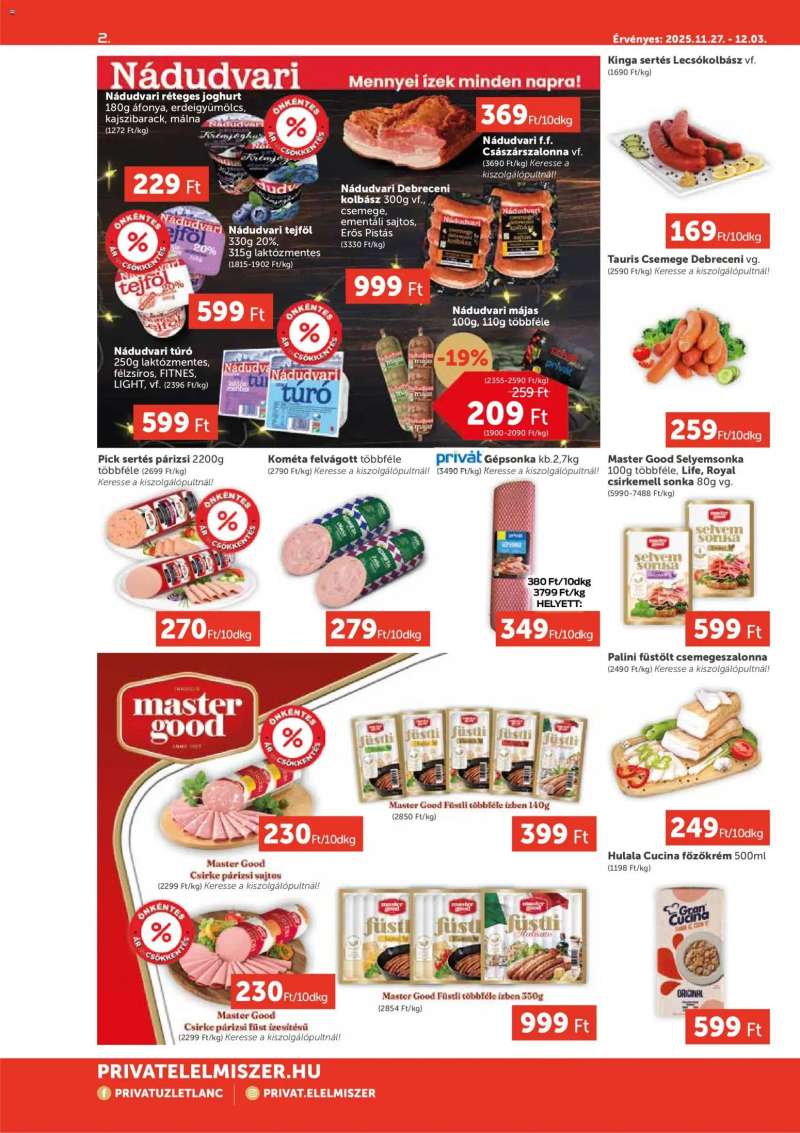 PRIVÁT Aktuális szórólap MAX 2 oldal