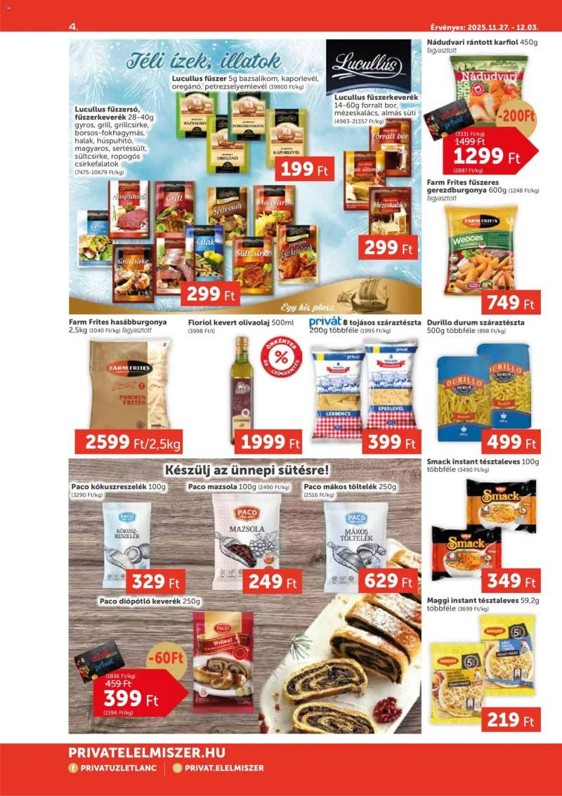 PRIVÁT Aktuális szórólap MAX 4 oldal