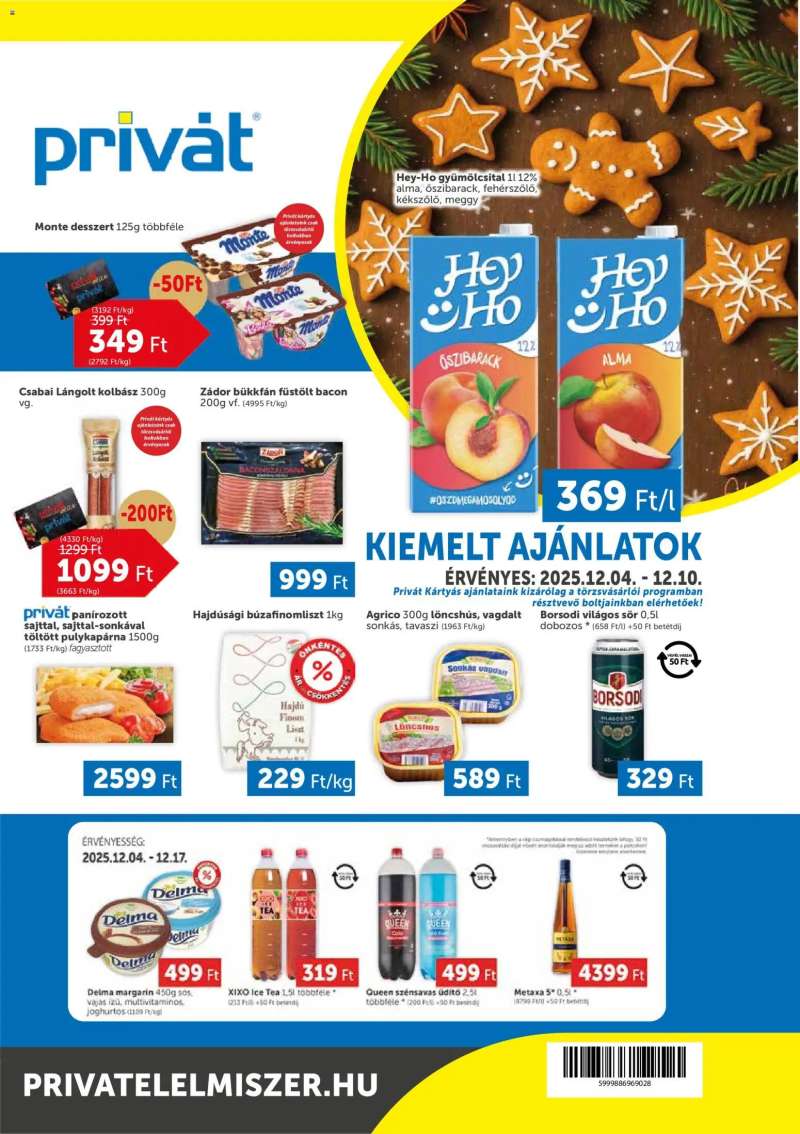 PRIVÁT Akciós újság PRIVÁT 1 oldal