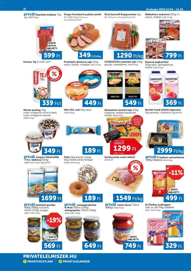 PRIVÁT Akciós újság PRIVÁT 2 oldal