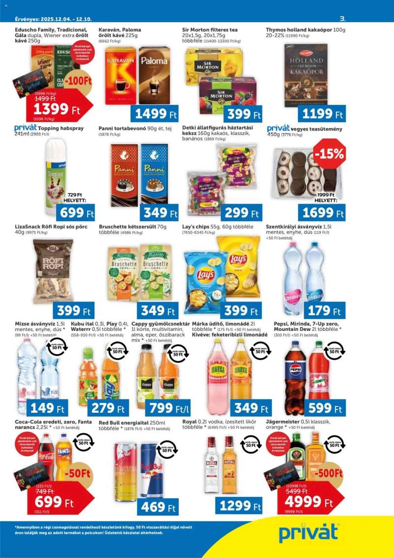 PRIVÁT Akciós újság PRIVÁT 3 oldal