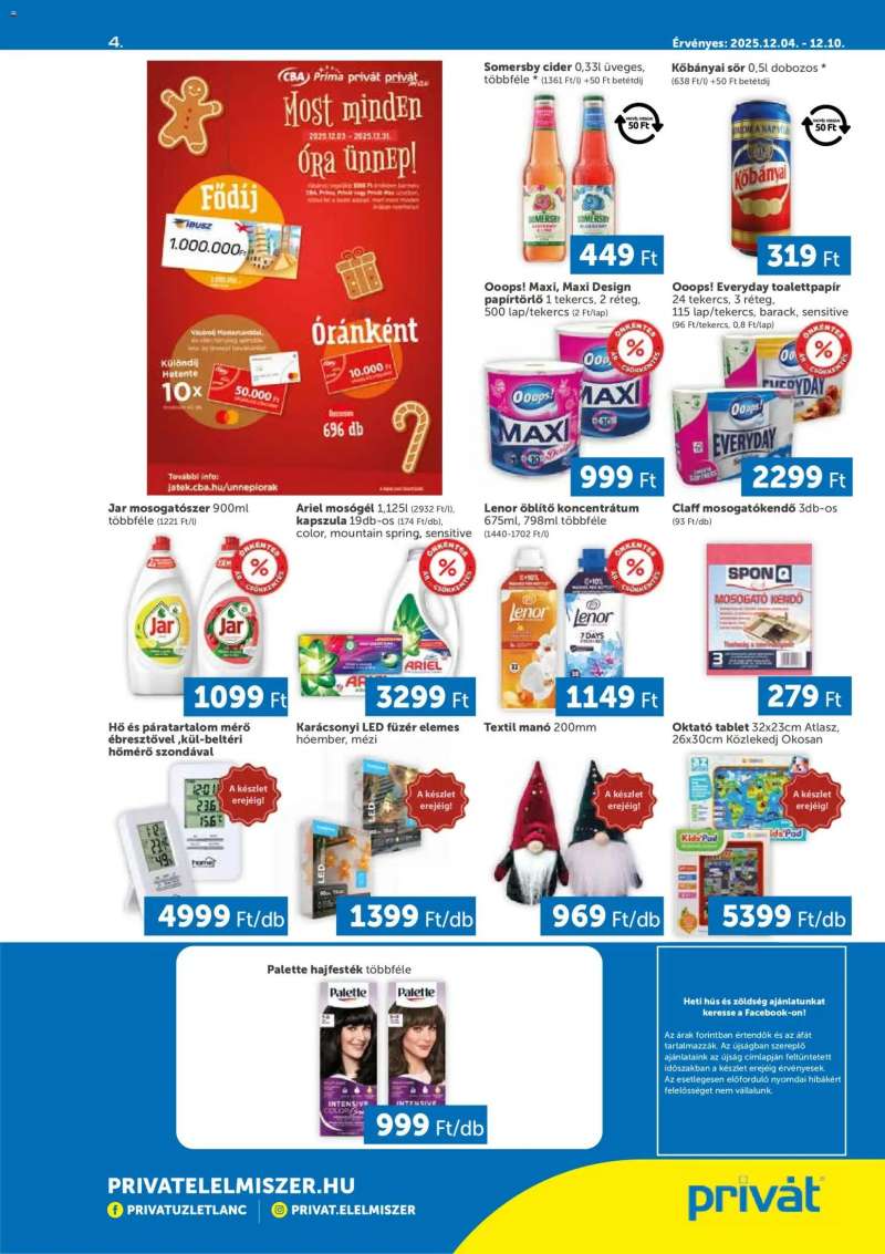 PRIVÁT Akciós újság PRIVÁT 4 oldal