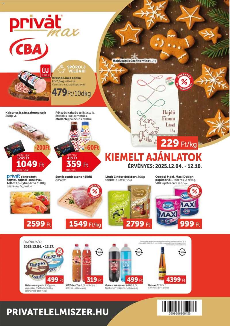 PRIVÁT Aktuális szórólap MAX 1 oldal