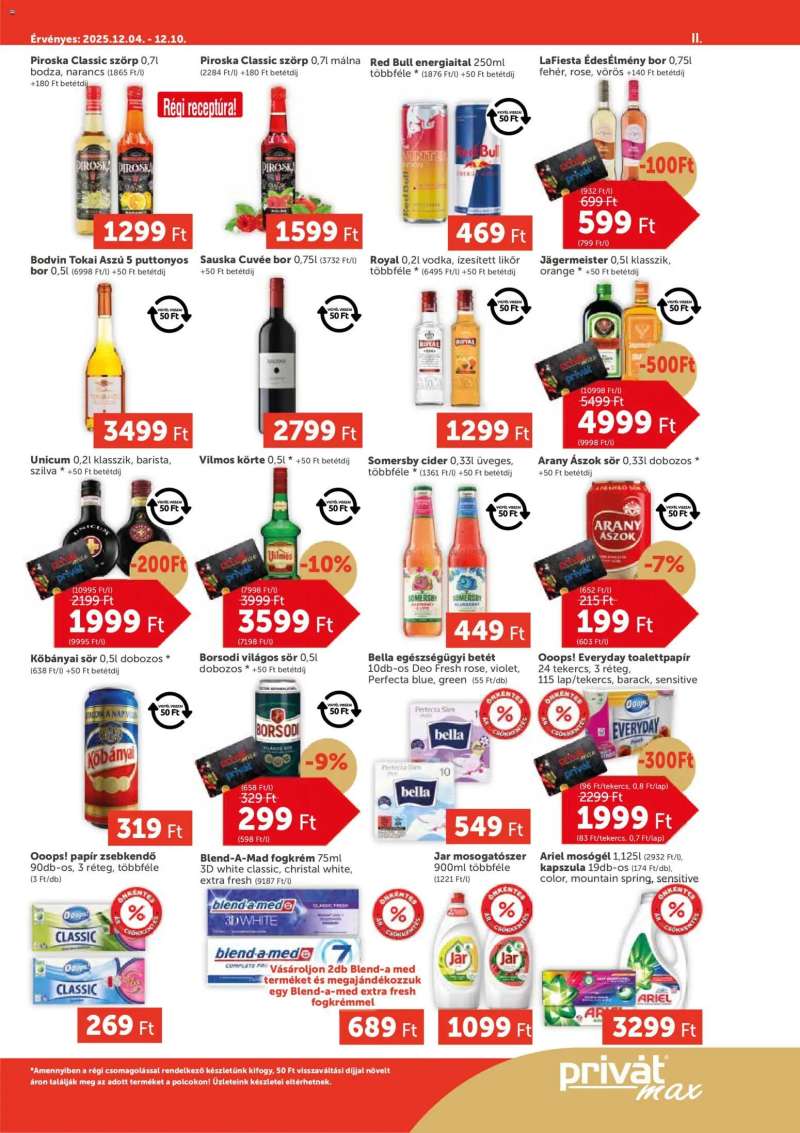 PRIVÁT Aktuális szórólap MAX 11 oldal