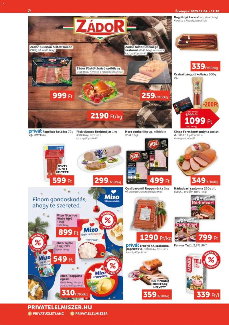 PRIVÁT Aktuális szórólap MAX 2 oldal