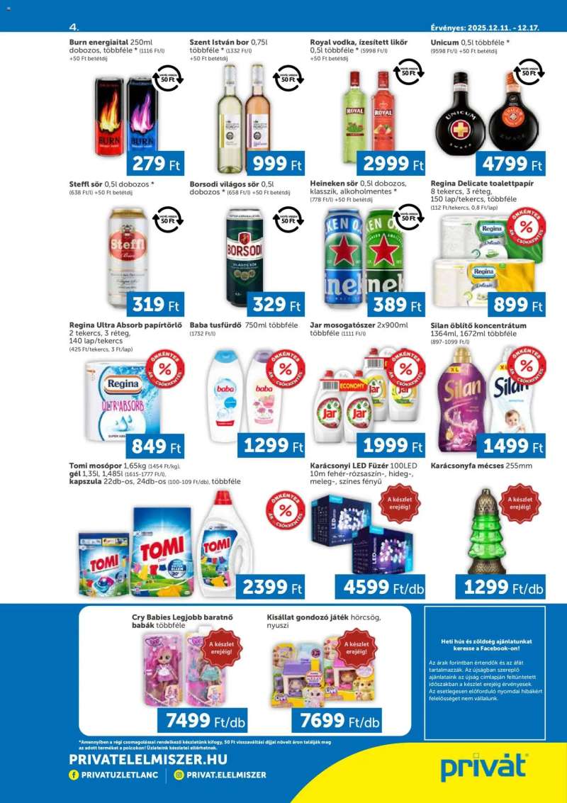 PRIVÁT Akciós újság PRIVÁT 4 oldal