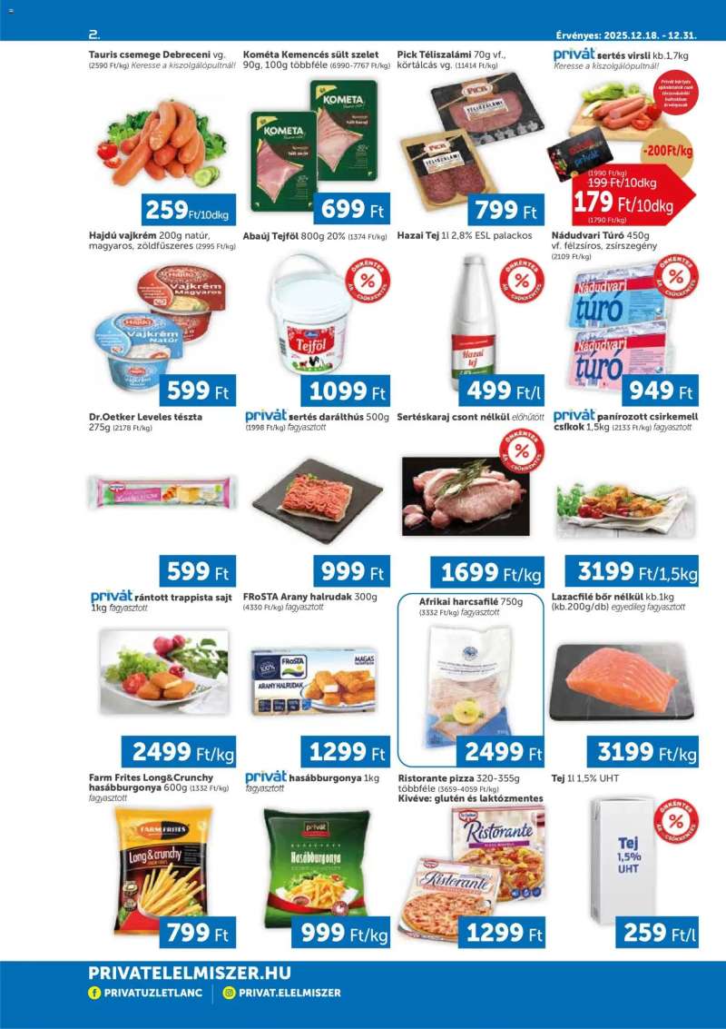 PRIVÁT Akciós újság PRIVÁT 2 oldal