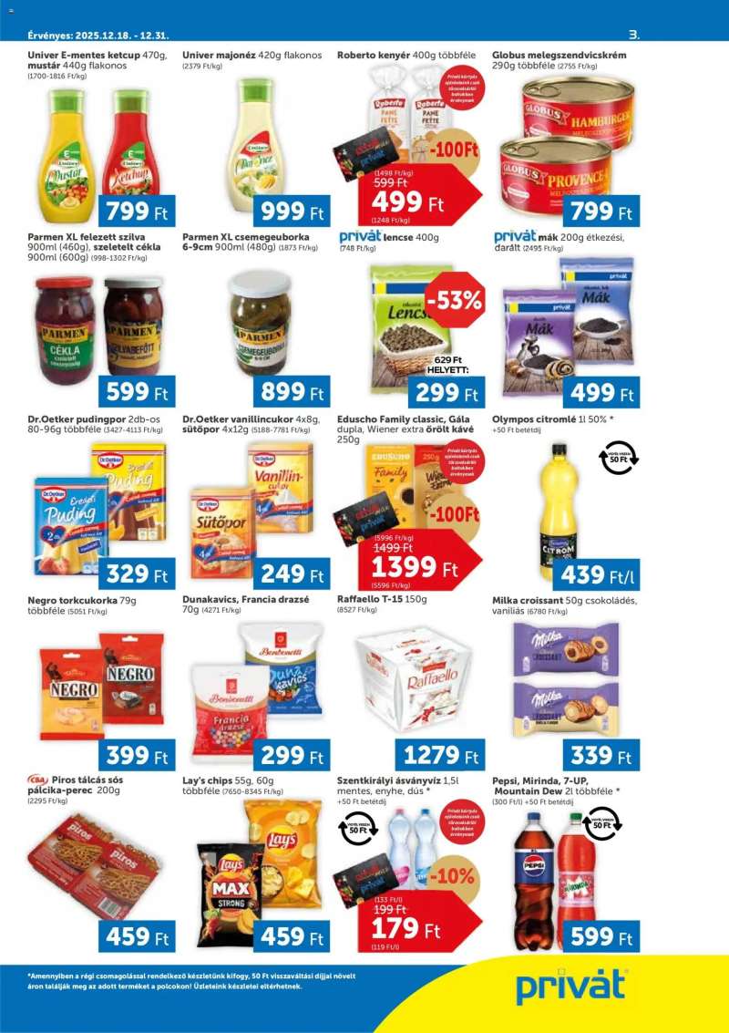 PRIVÁT Akciós újság PRIVÁT 3 oldal