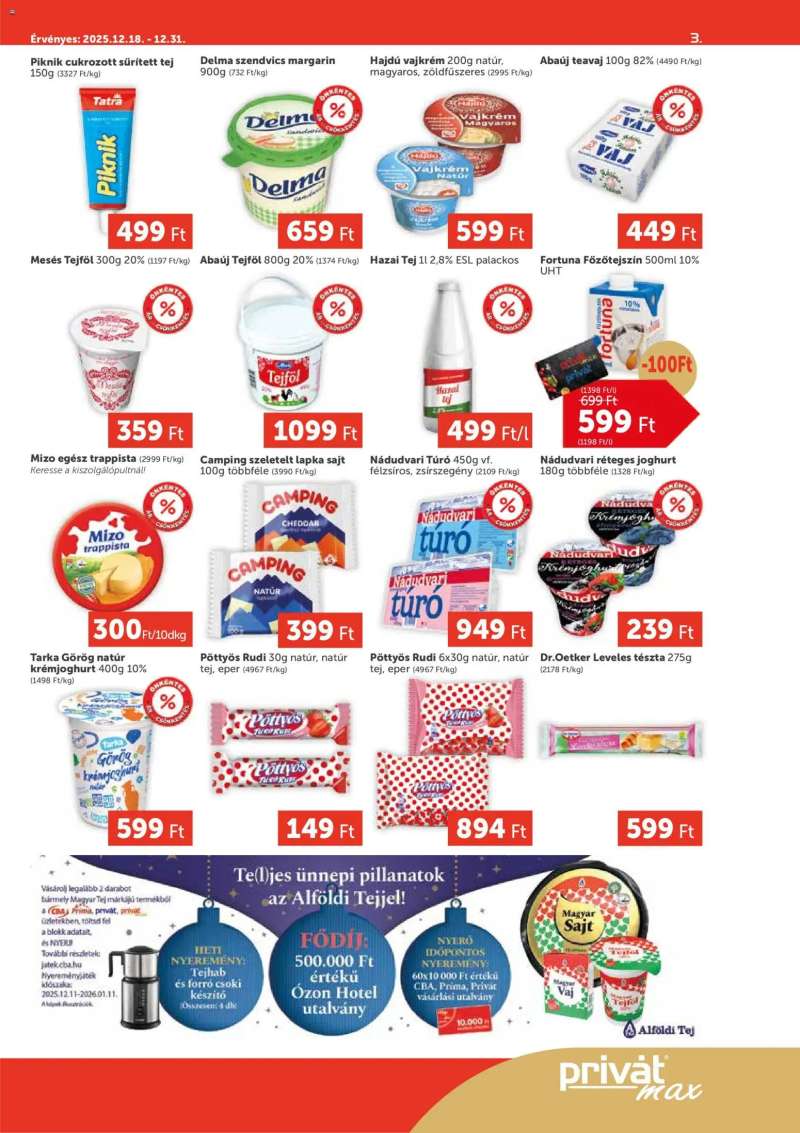 PRIVÁT Aktuális szórólap MAX 3 oldal