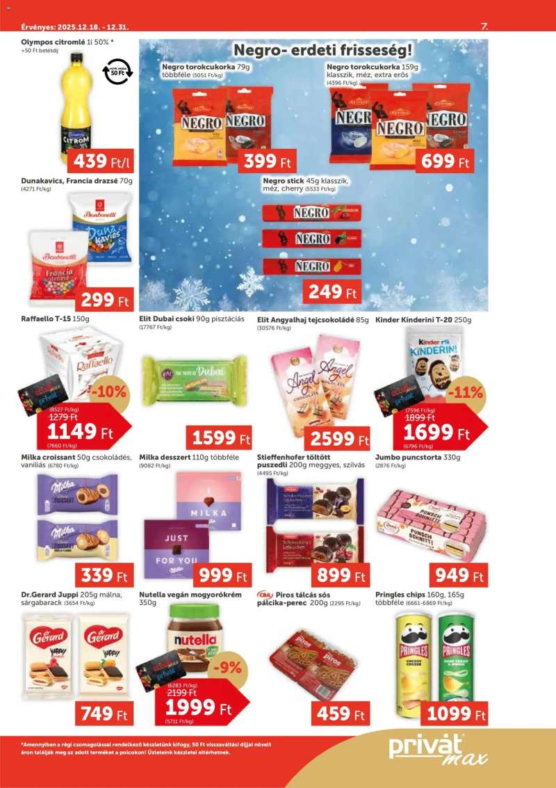 PRIVÁT Aktuális szórólap MAX 7 oldal