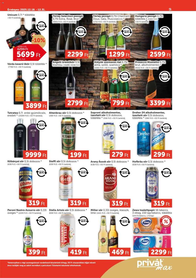 PRIVÁT Aktuális szórólap MAX 9 oldal