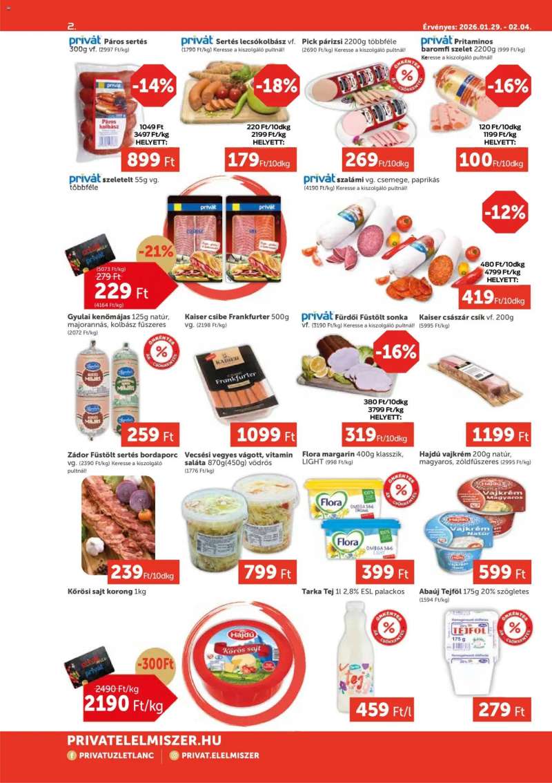 PRIVÁT Aktuális szórólap MAX 2 oldal